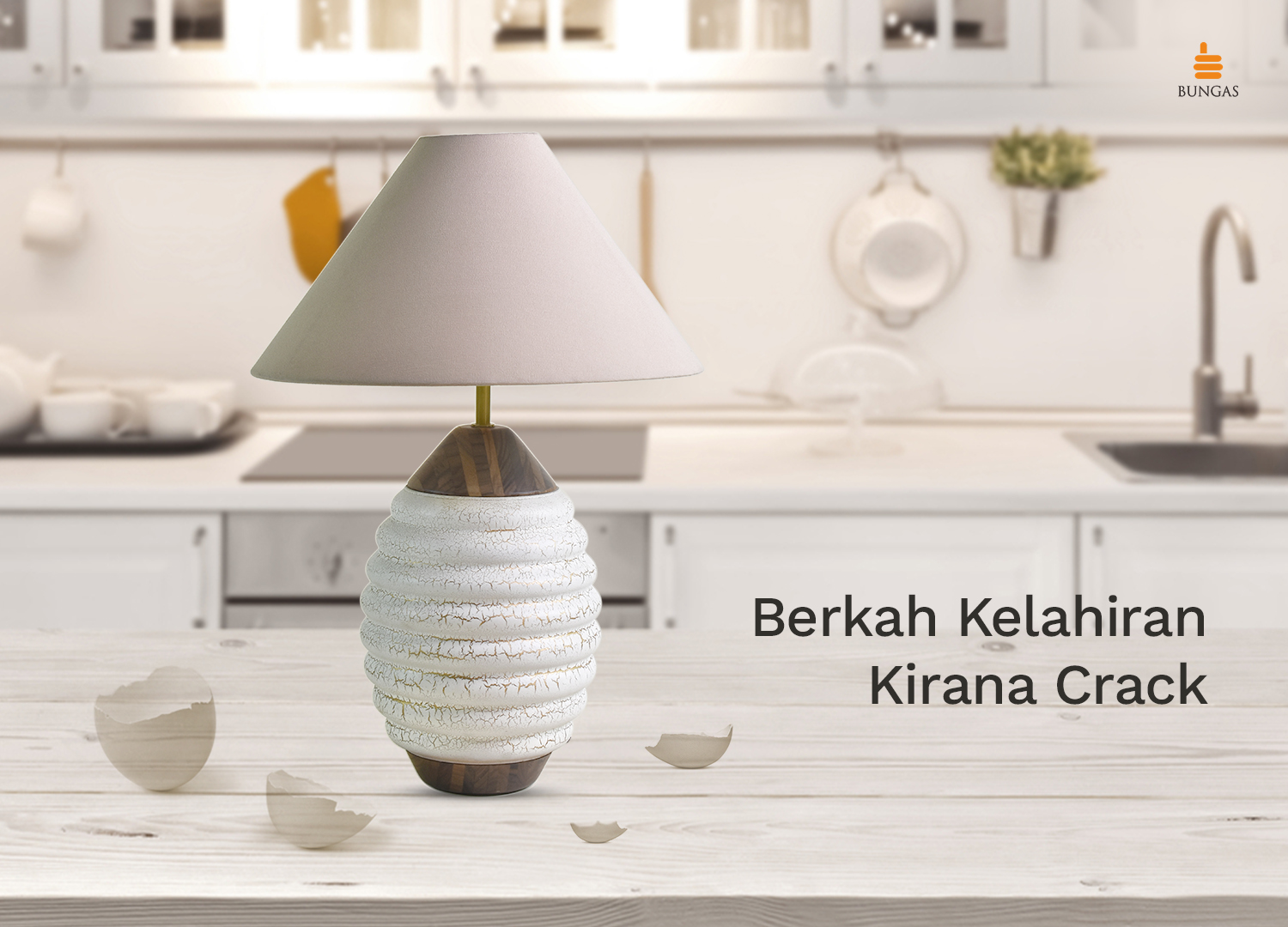 Read more about the article Berkah Kelahiran Kirana Crack Table Lamp, Lampu Hias Minimalis